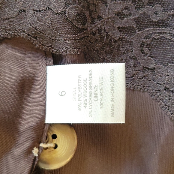 DKNY Taupe/Brown Skirt Suit Women Size 4-6 - Picture 10 of 12